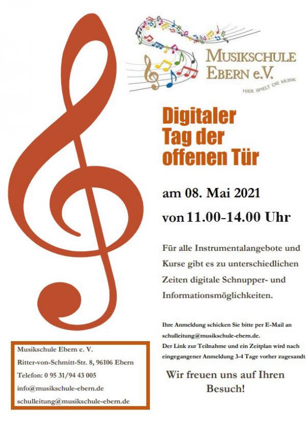 Musikschule Ebern lädt zum digitalen Tag der offenen Tür
