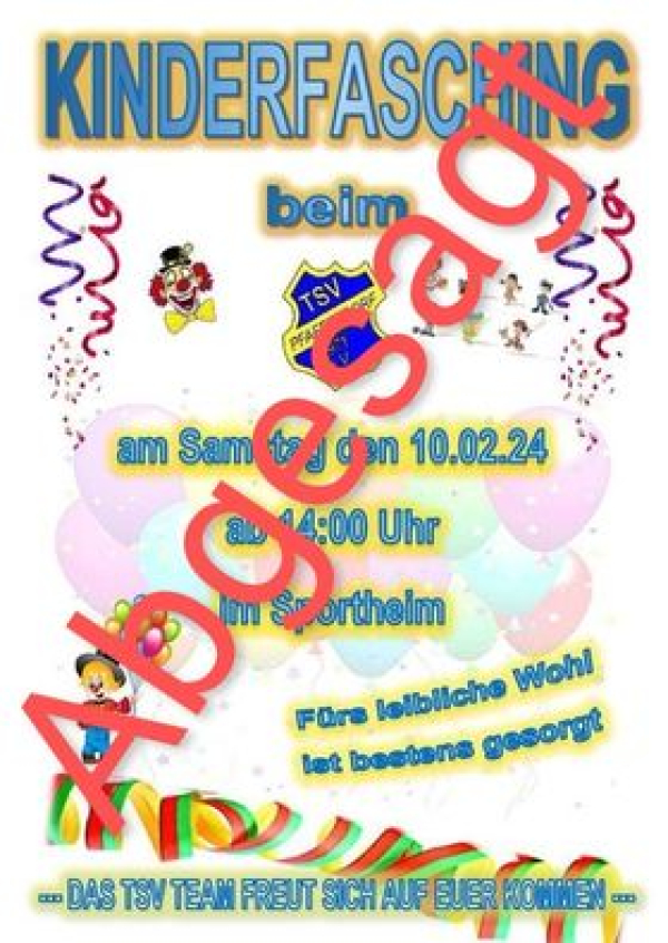 !! ABGESAGT !! Kinderfasching in Pfaffendorf