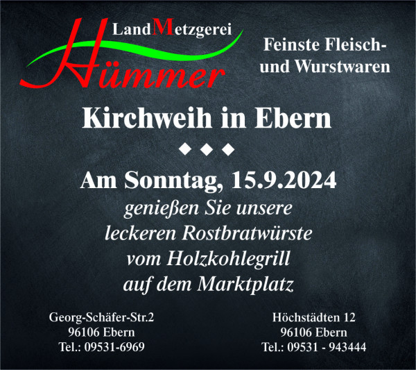 Metzgerei Hümmer wünscht eine schöne Kirchweih