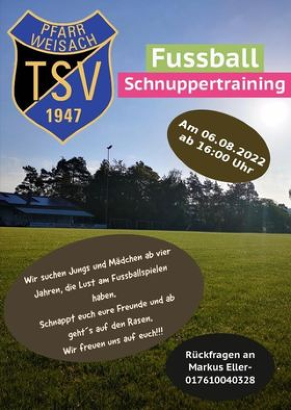 Schnuppertraining für Kinder bei TSV Pfarrweisach