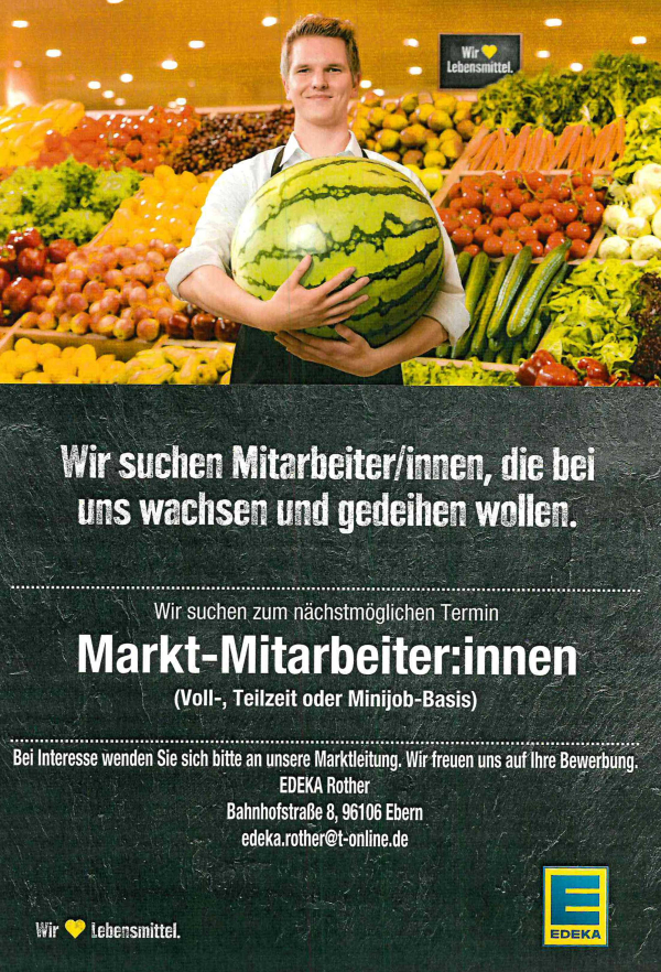 Edeka Rother sucht Verstärkung