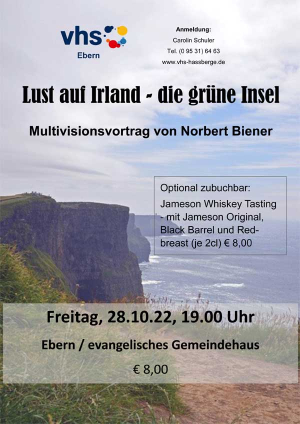 Multivisionsvortrag der VHS, Lust auf Irland - die grüne Insel