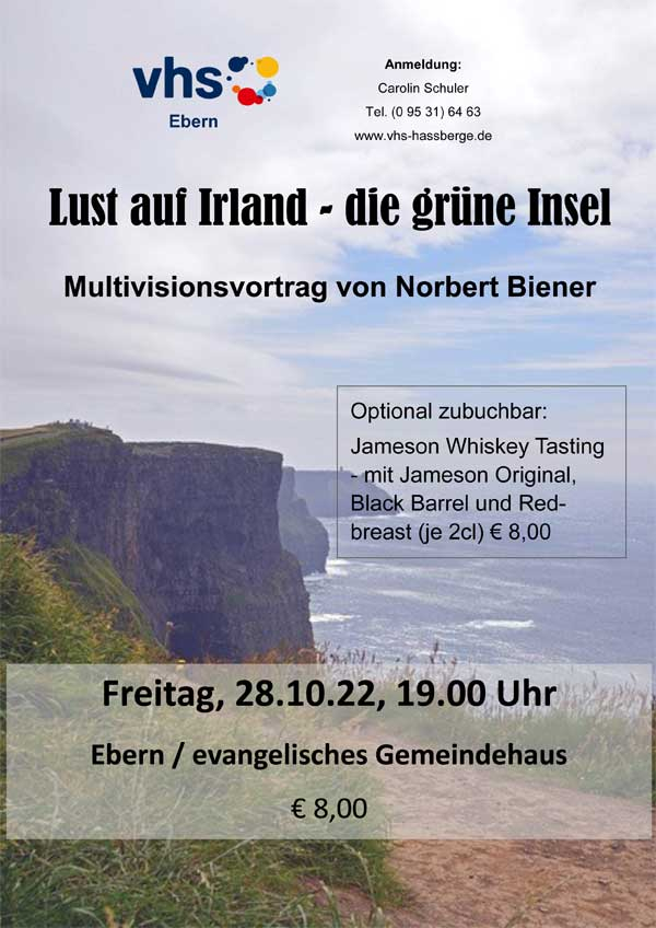 Multivisionsvortrag der VHS, Lust auf Irland - die grüne Insel