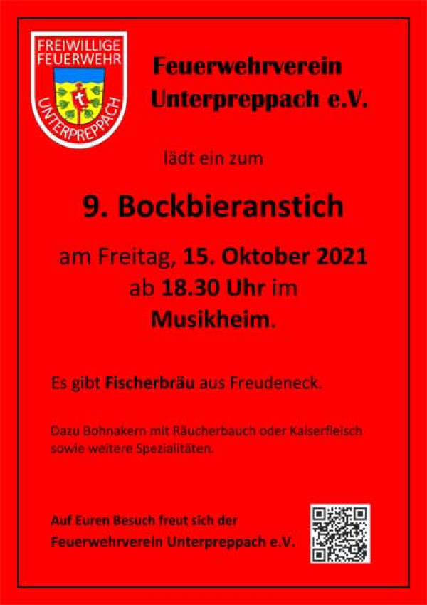 Bockbieranstich bei der FFW Unterpreppach