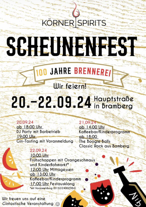 Scheunenfest zum 100. Jubiläum von Körner Spirits