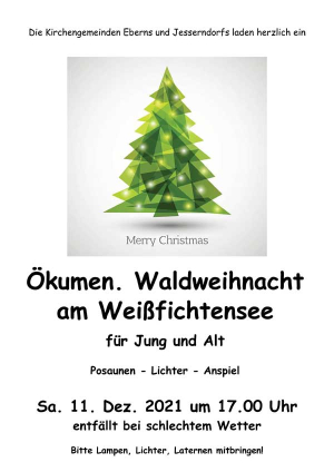 ökumenische Waldweihnacht am Weißfichtensee