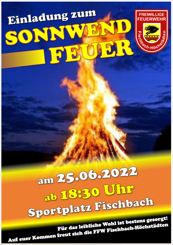 Sonnwendfeuer in Fischbach