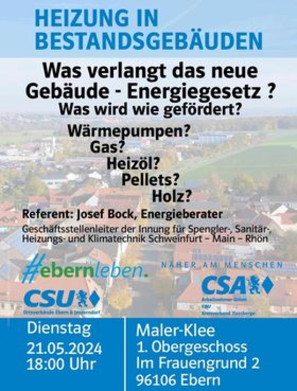 Vortrag zum Gebäude-Energiegesetz