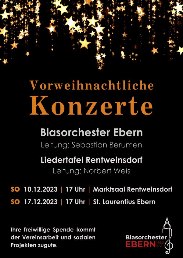 Vorweihnachtliche Konzerte Blasorchester Ebern