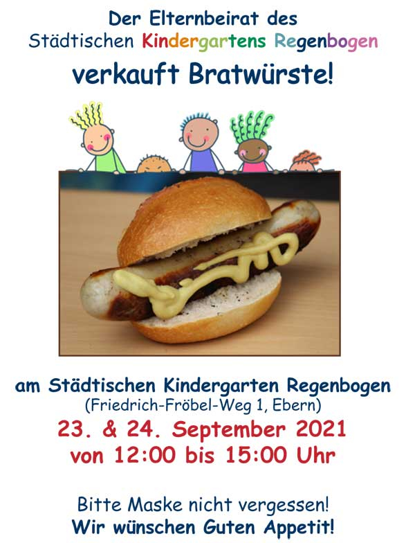 Bratwürste am Kindergarten Regenbogen