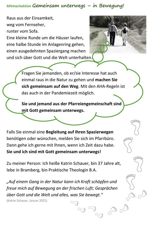 Mitmachaktion &quot;Gemeinsam unterwegs - in Bewegung!&quot;