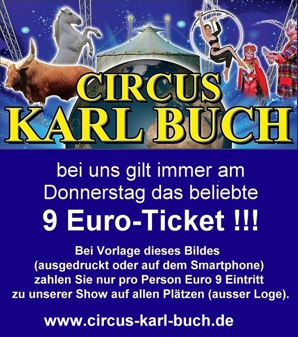 Zauberhafter Circus KARL BUCH für vier Tage in Ebern