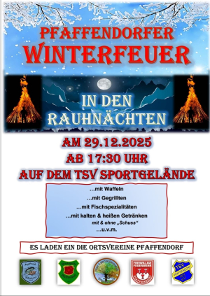 Winterfeuer in Pfaffendorf