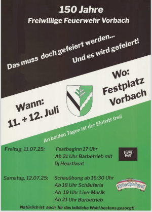 150 Jahre Feuerwehr Vorbach