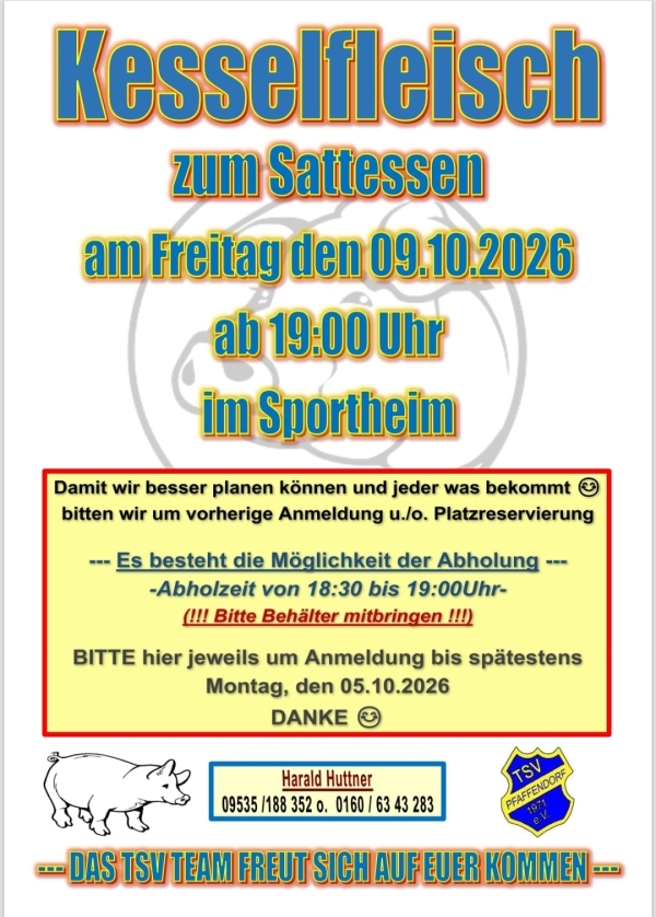 Kesselfleisch beim TSV Pfaffendorf