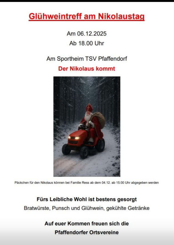 Glühweintreff am Nikolaustag