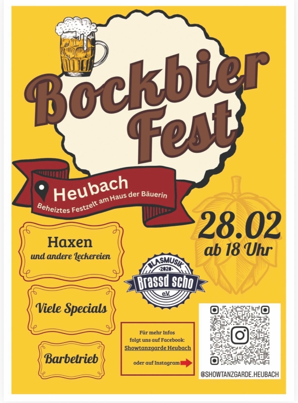 Bockbierfest Heubach am Haus der B&auml;uerin