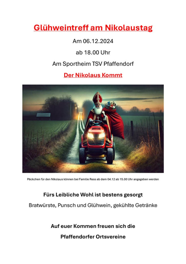 Glühweintreff am Nikolaustag
