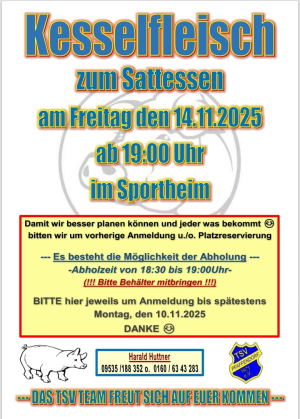 Kesselfleisch beim TSV Pfaffendorf